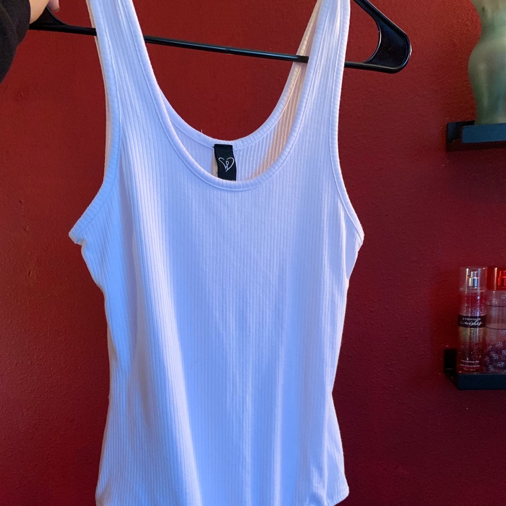 White body suit tank top